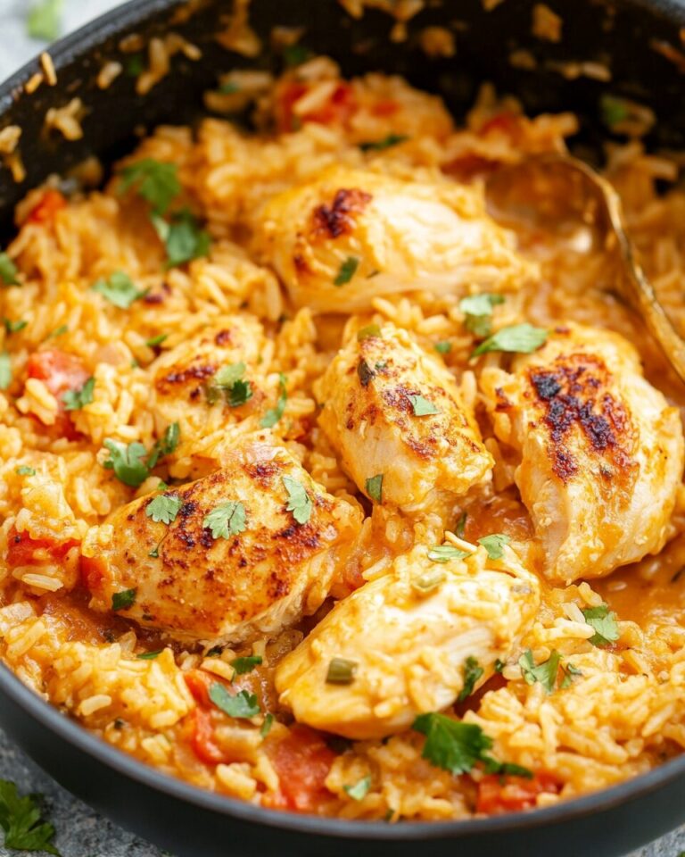 One-Pot Queso Chicken and Rice