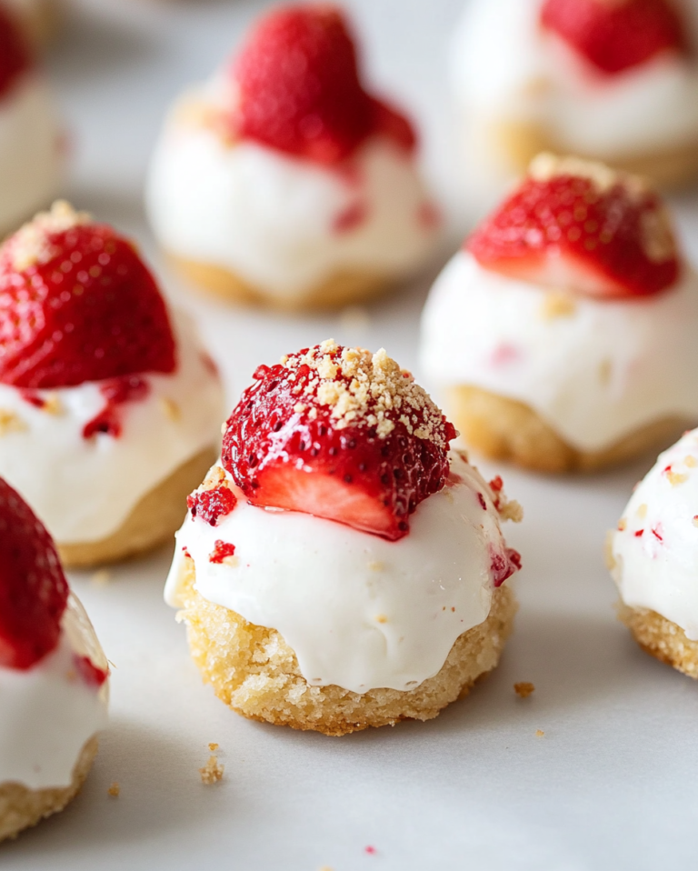 Strawberry Shortcake Bites
