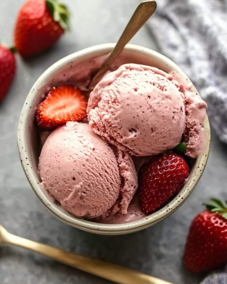 Strawberry Ice Cream (No Churn)