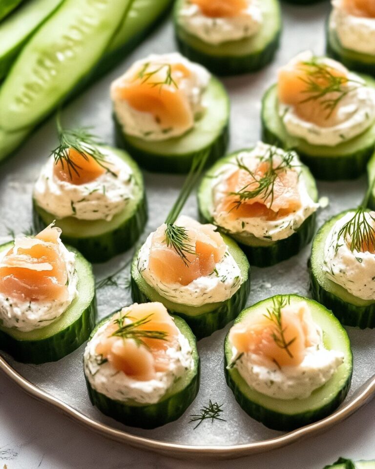 Cucumber Canapés with Smoked Salmon Mousse