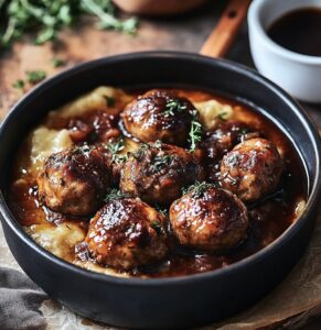 Savory Coq au Vin Chicken Meatballs