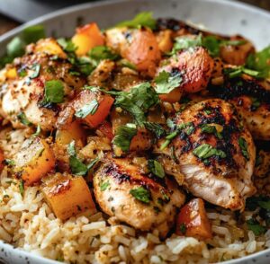 Spicy Baked Chicken and Rice