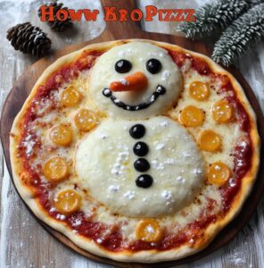 Easy Homemade Snowman Pizza