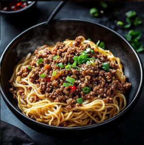 Asian Ground Beef Noodles