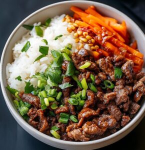 Crispy Beef Rice Bowl