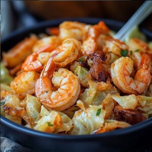 Southern Fried Cabbage with Shrimp