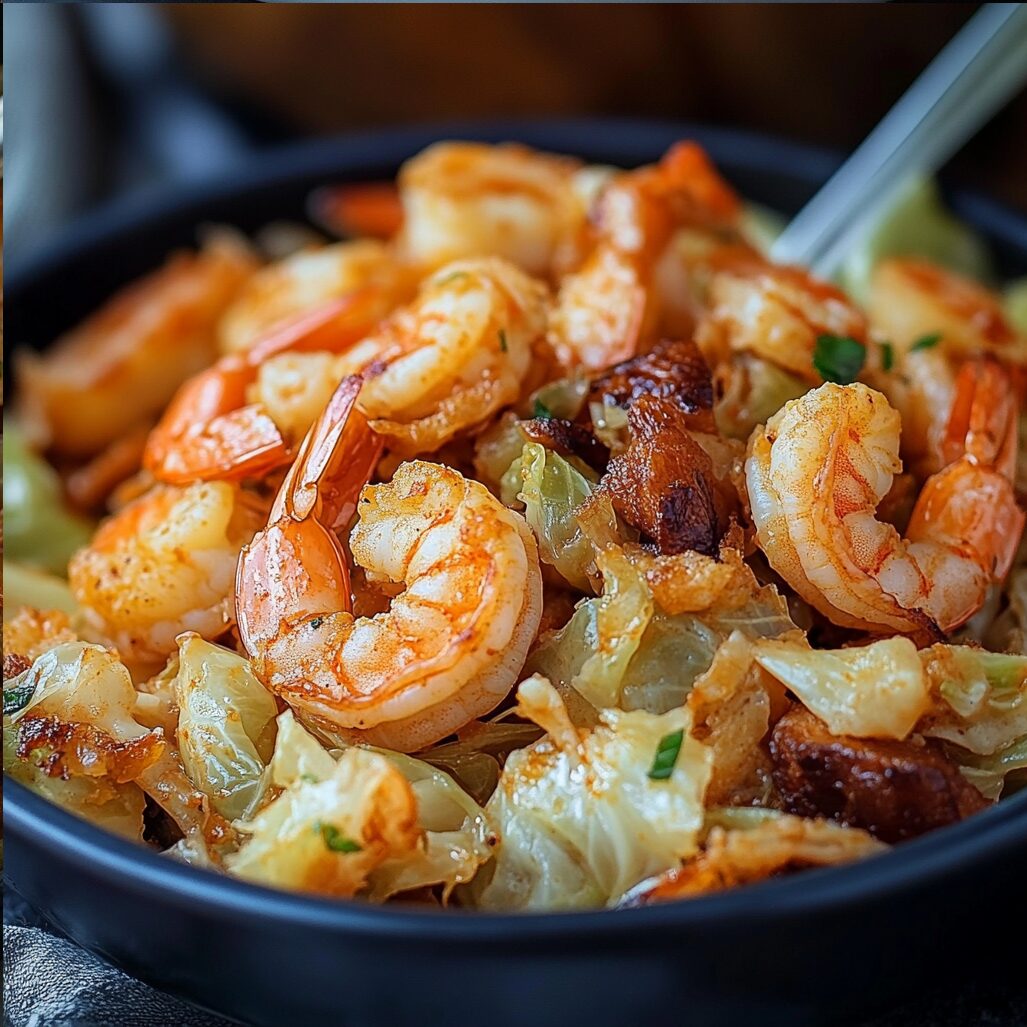 Southern Fried Cabbage with Shrimp - knedir Recipes