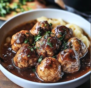 Savory Coq au Vin Chicken Meatballs
