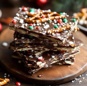 Christmas Pretzel Bark