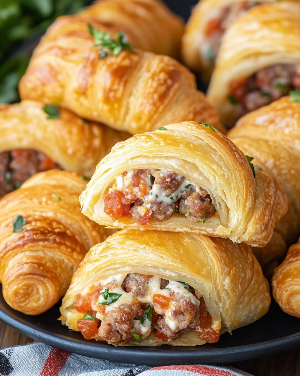 Rotel Sausage Cream Cheese Crescents