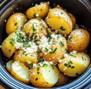 Garlic Parmesan Slow Cooker Potatoes