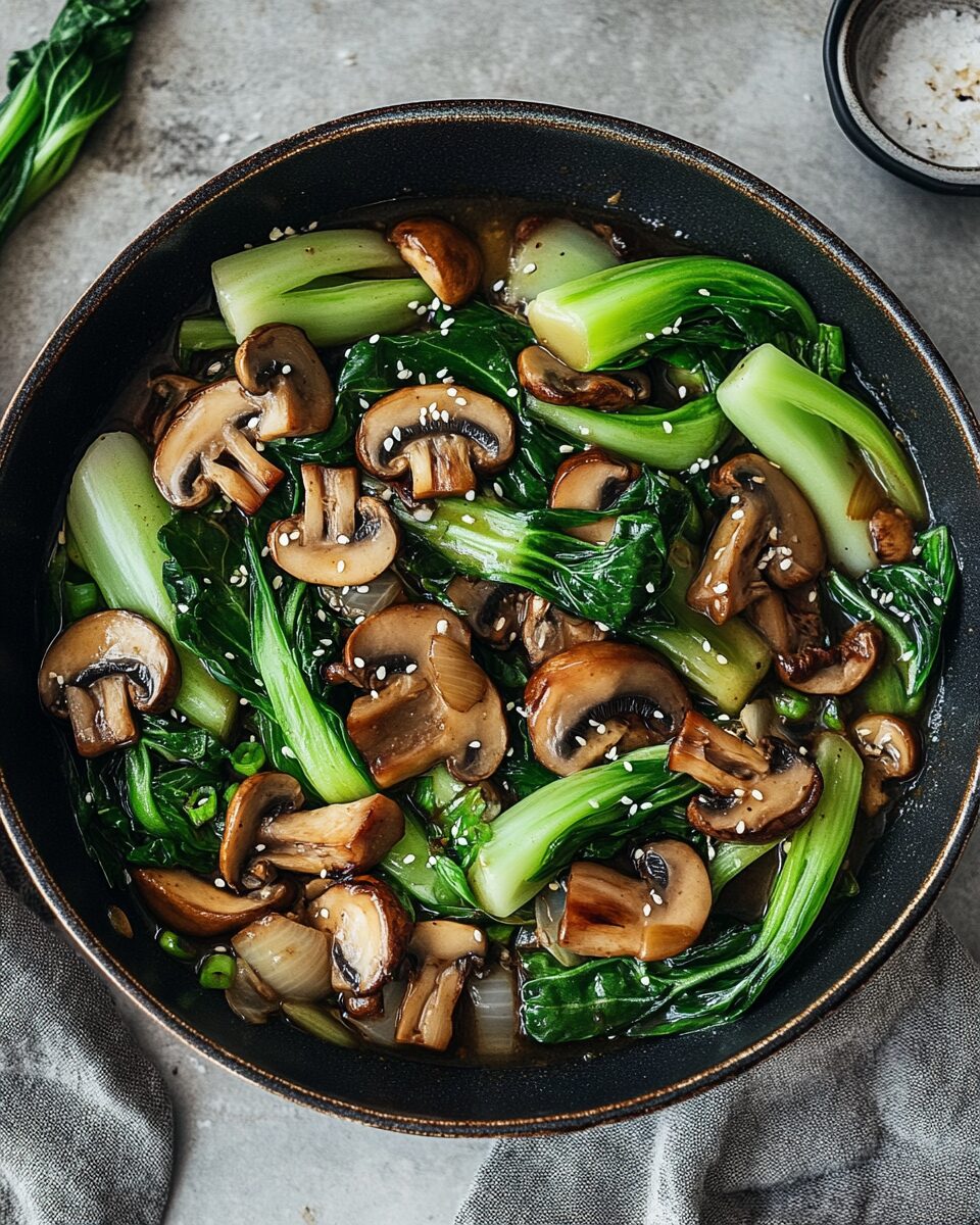 Gingery Bok Choy and Mushroom Delight