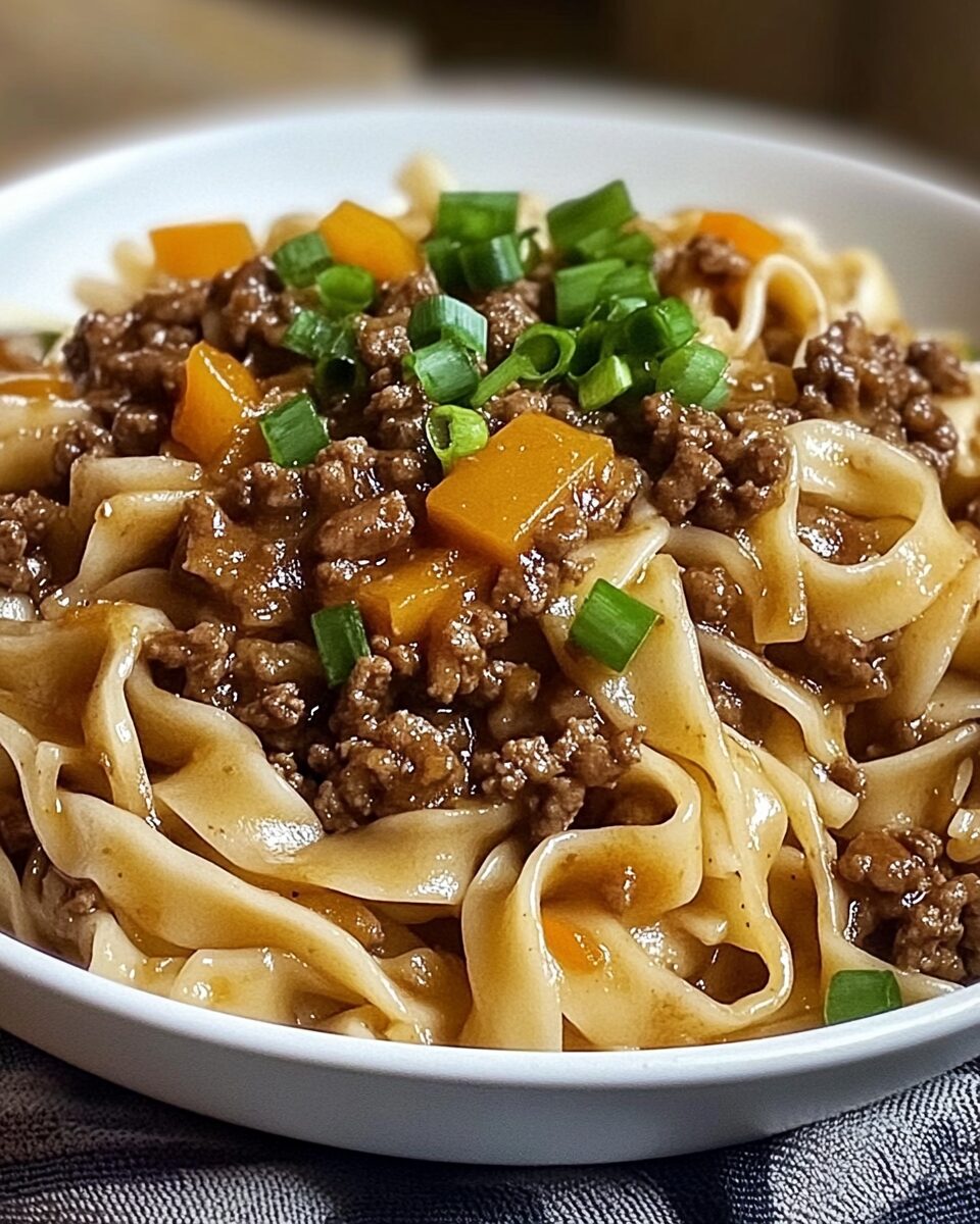 Savory Mongolian Beef and Noodle Stir Fry