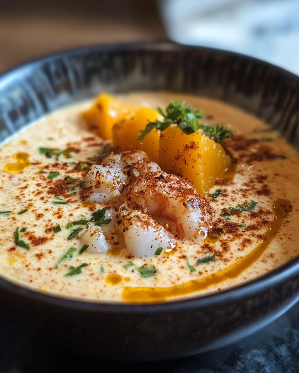 Creamy Cajun Seafood Bisque with Sweet Corn