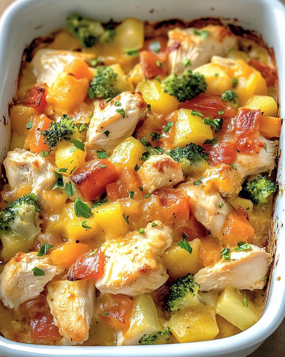 Cheesy Bacon Chicken Casserole Delight