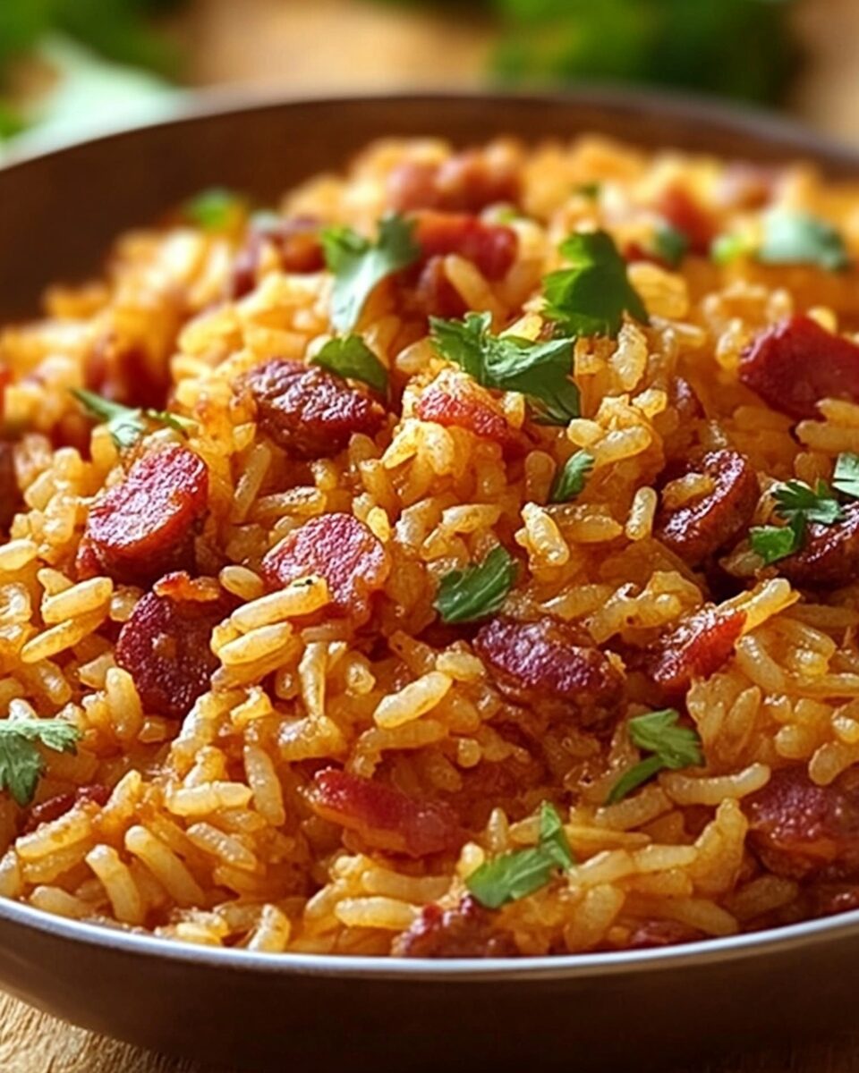 Smoky Mexican Rice with Crispy Bacon and Spicy Chorizo
