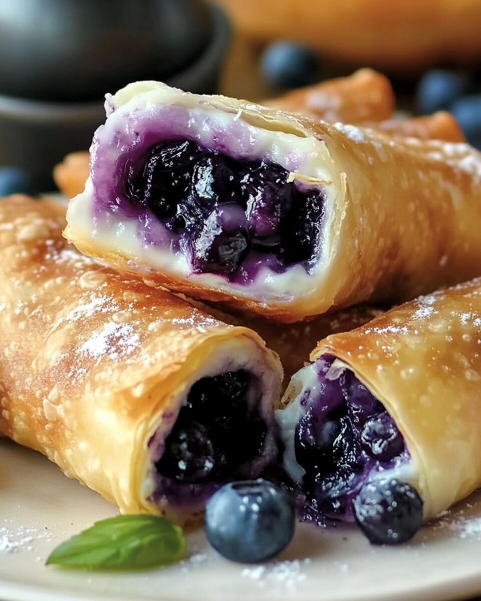 Blueberry Cream Cheese Egg Rolls