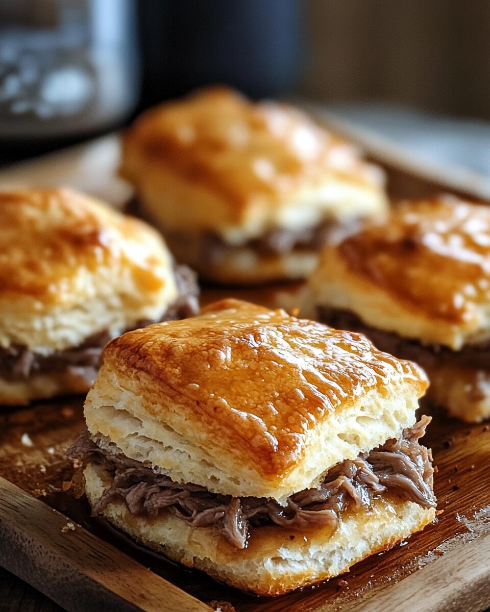 Baked French Dip Biscuits