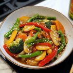 Sesame Ginger Garlic Stir-Fried Vegetables