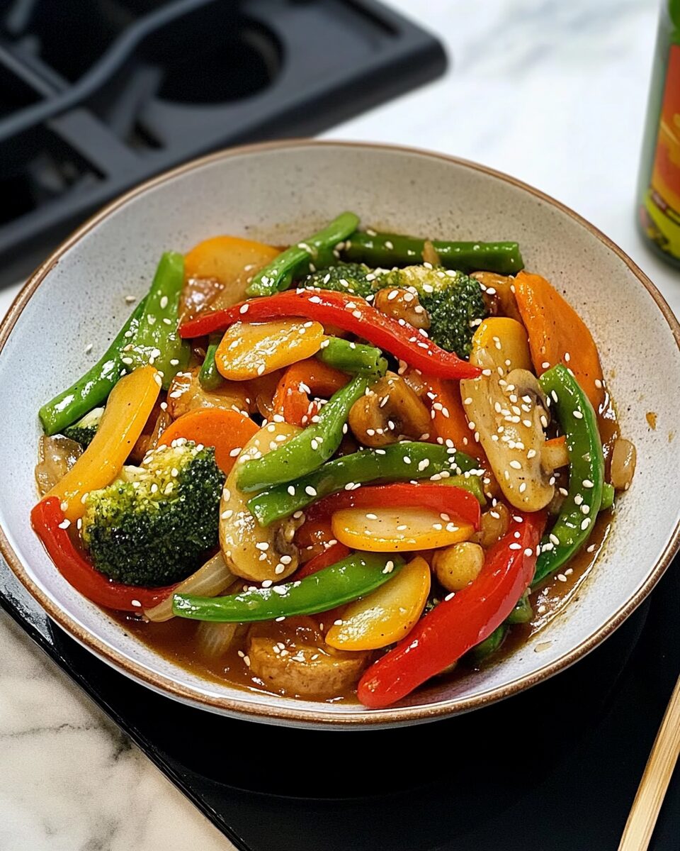 Sesame Ginger Garlic Stir-Fried Vegetables