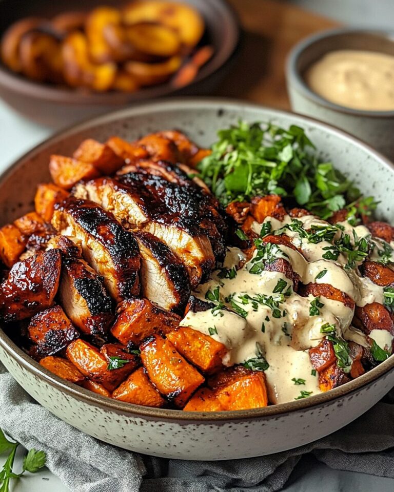 BBQ Chicken & Roasted Sweet Potato Bowls