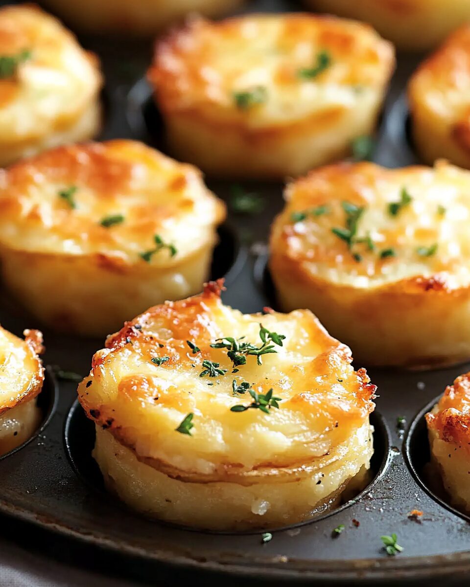 Cheesy Potato Gratin Stacks