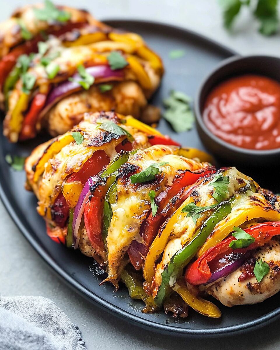Grilled Hasselback Fajita Chicken