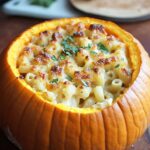 Mac and Cheese Stuffed Mini Pumpkin