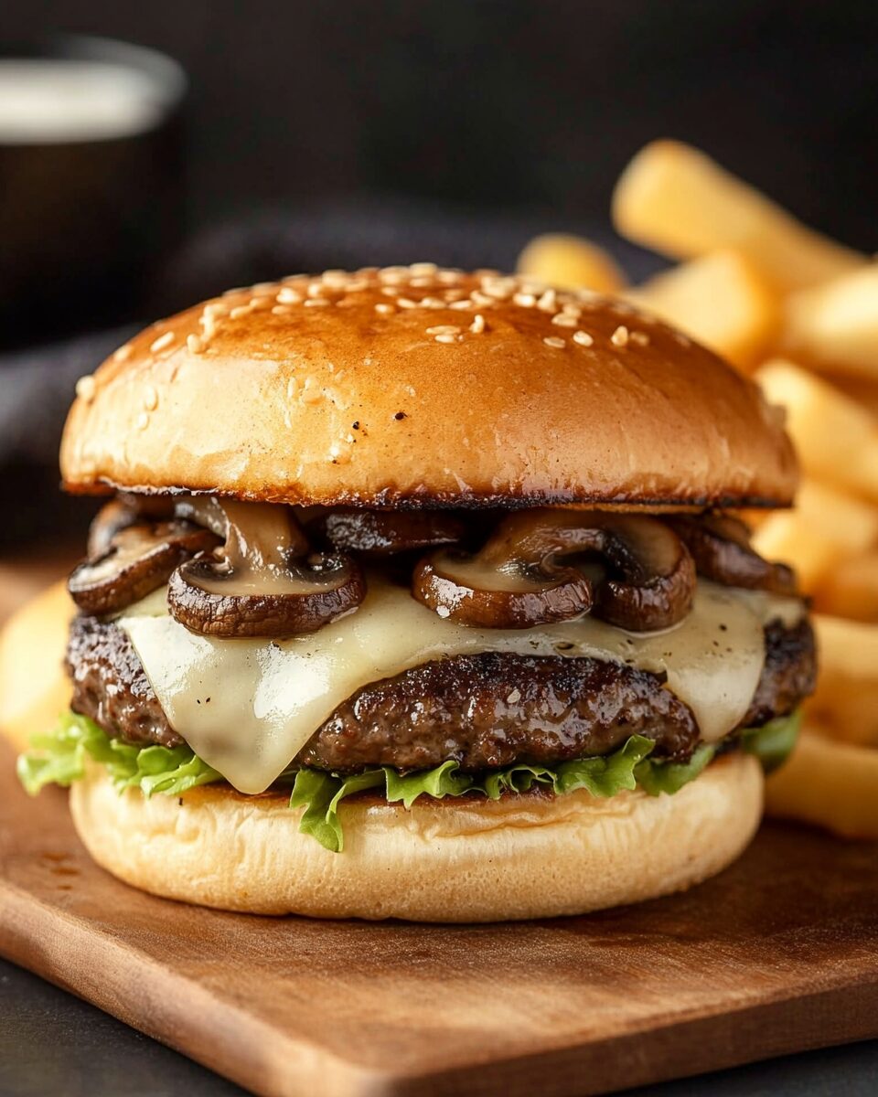 Blackstone Mushroom Swiss Burger