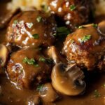 Salisbury Steak Meatballs with Mushroom Gravy