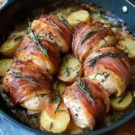 Prosciutto-Wrapped Chicken with Scalloped Potatoes