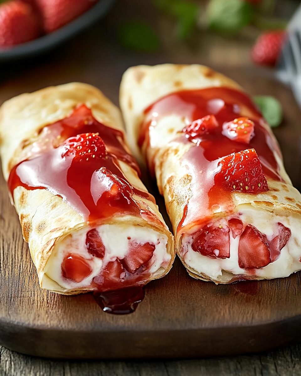 Strawberry Cheesecake Chimichangas