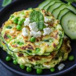 Courgette Pea and Feta Fritters