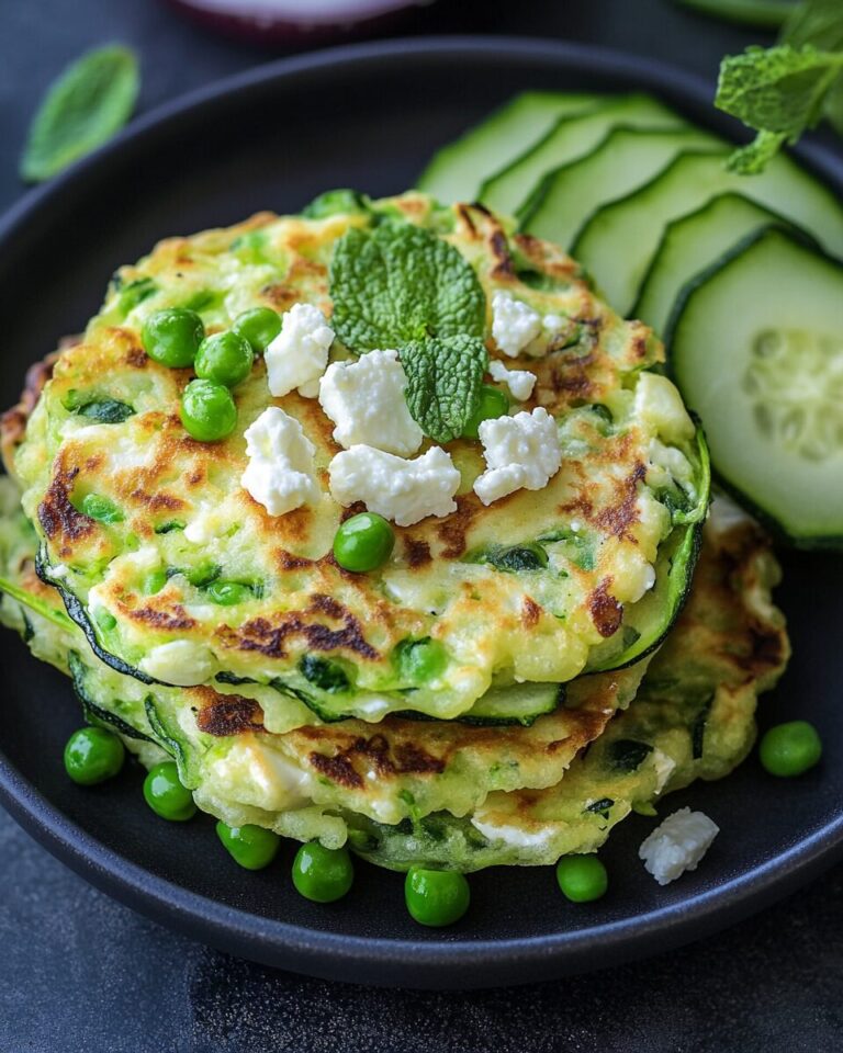 Courgette Pea and Feta Fritters