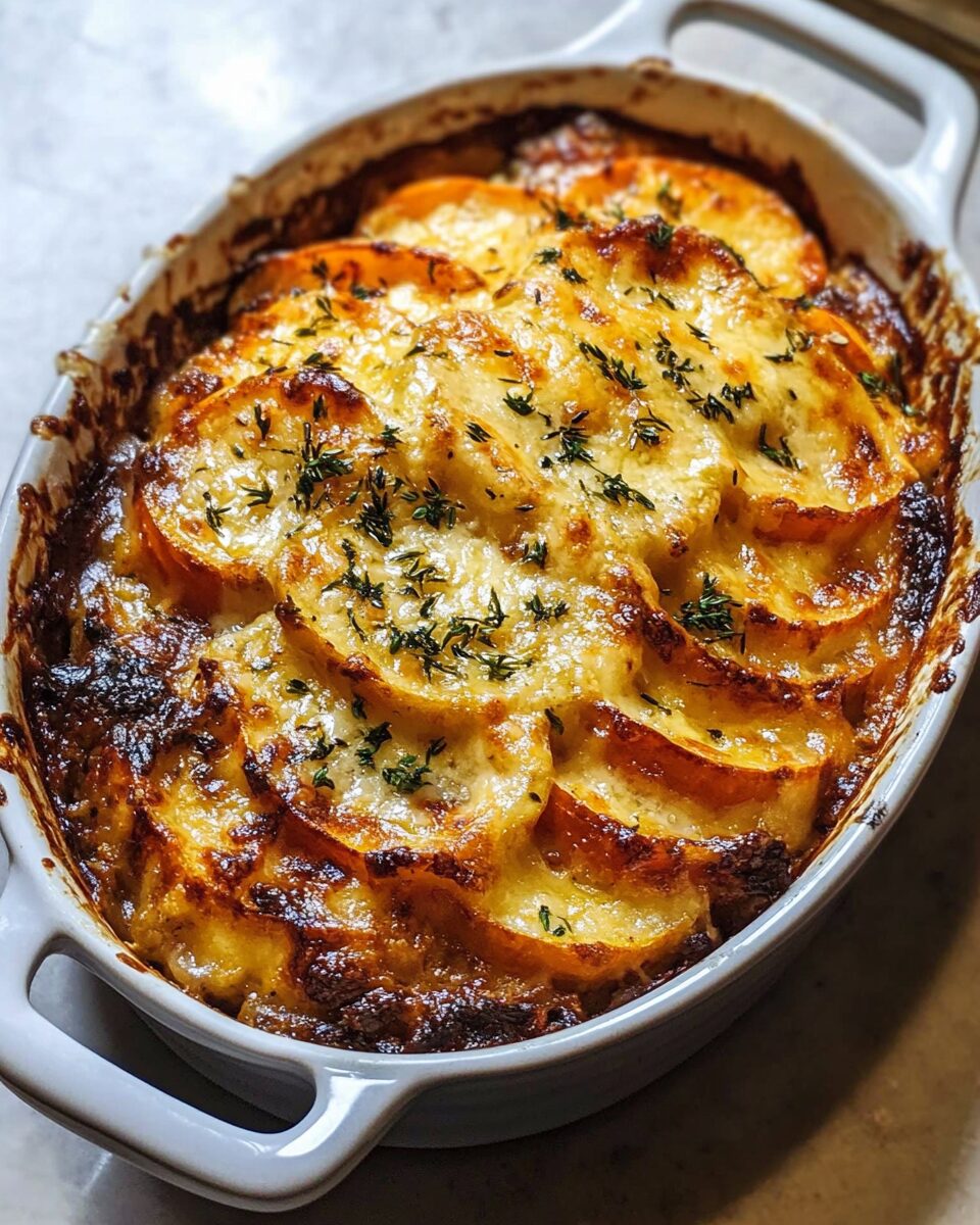 Cheesy Root Vegetable Gratin