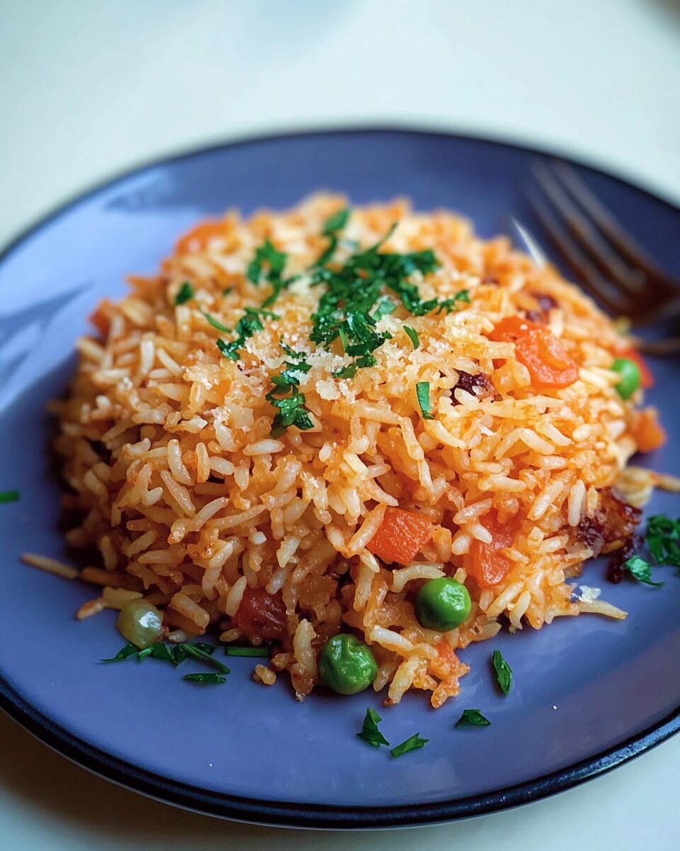 Crispy Parmesan Tomato Rice