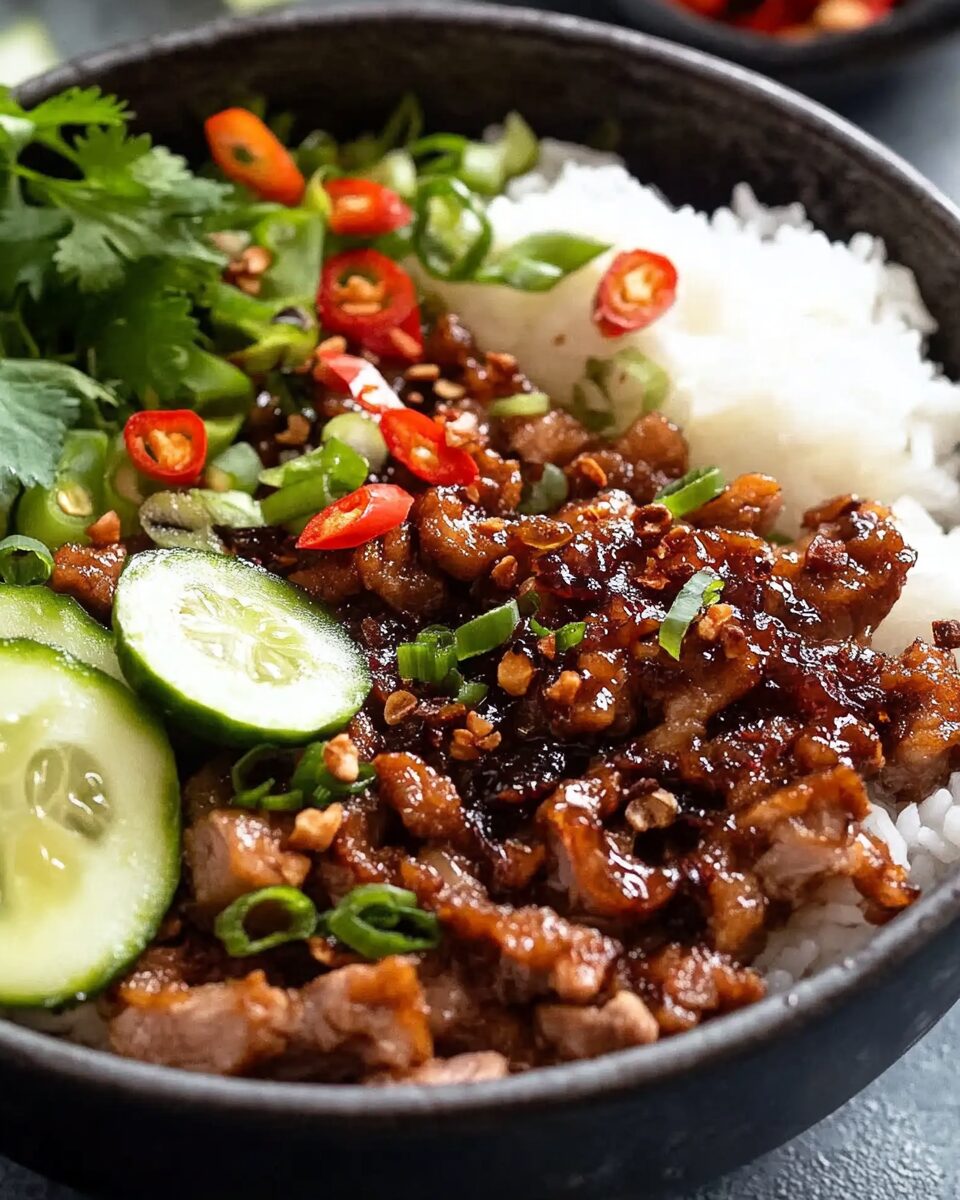 Vietnamese Caramelised Pork Bowls
