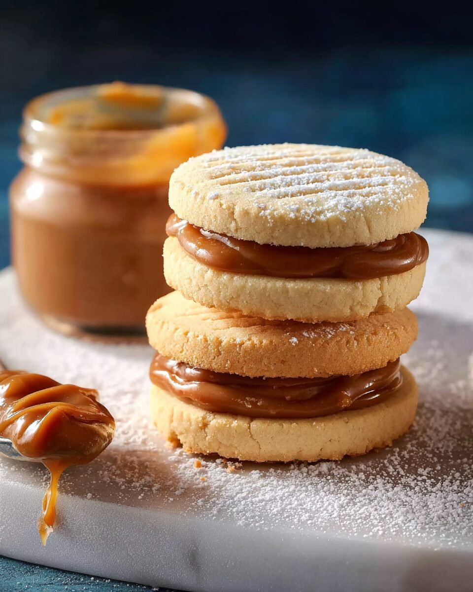 3-Ingredient Shortbread Cookies with Dulce de Leche
