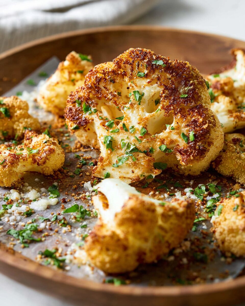 Roasted Parmesan Crusted Cauliflower