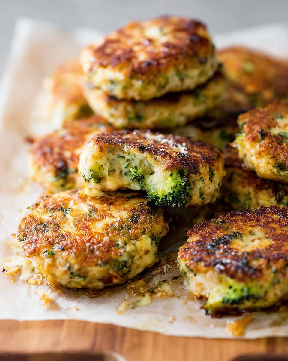 Baked Cheesy Broccoli Chicken Patties