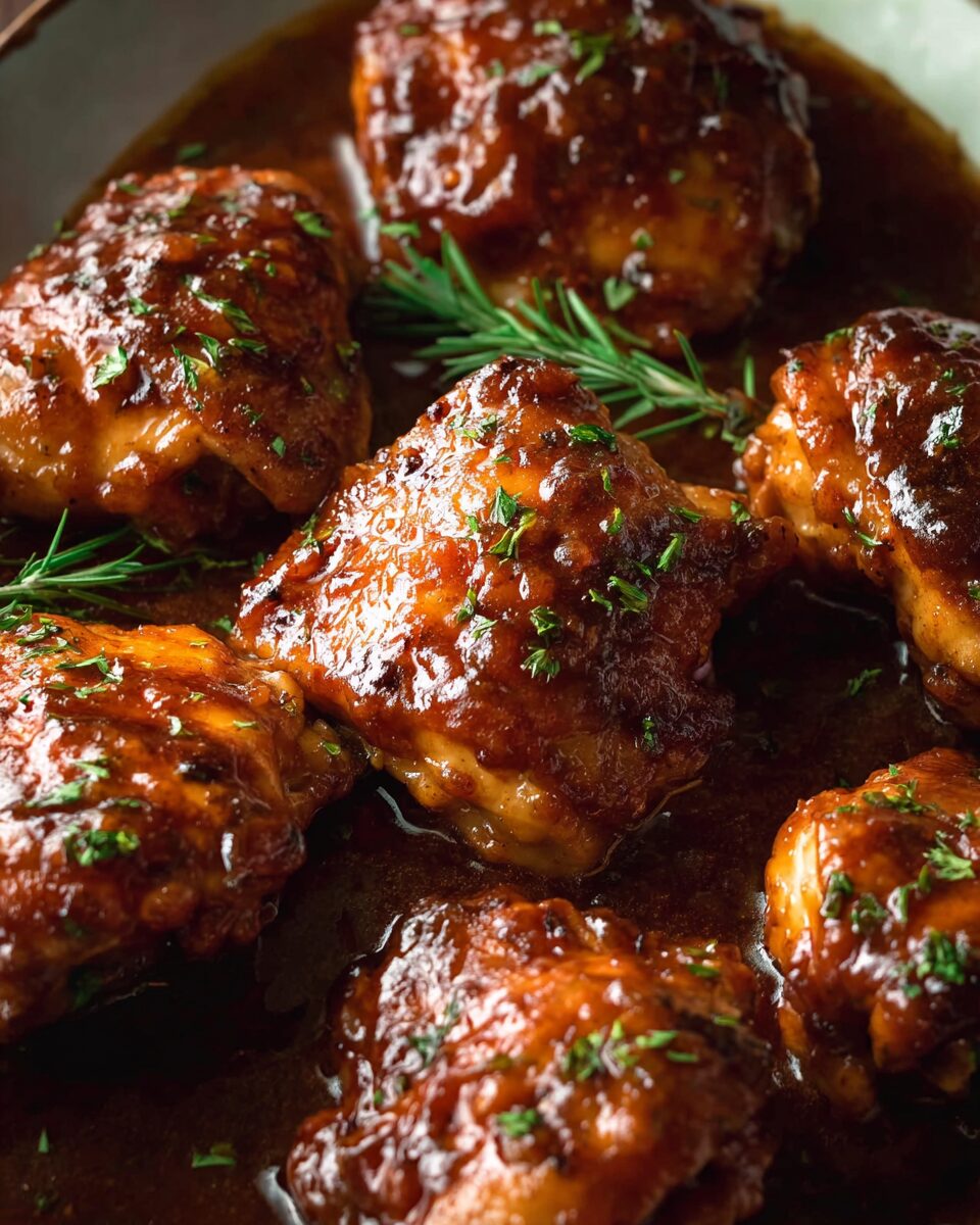 Sticky Baked Chicken Thighs