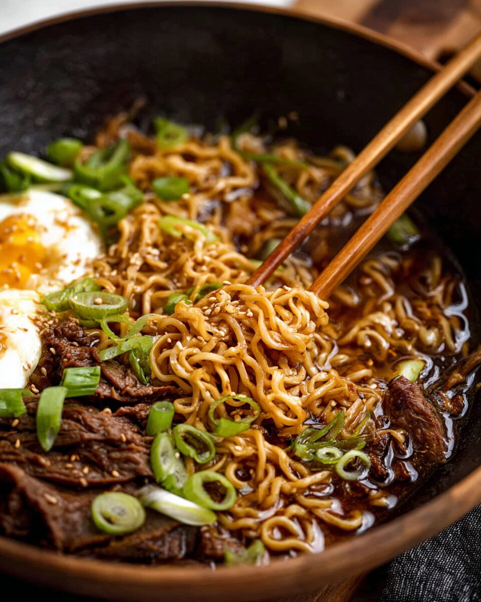 Asian Beef Ramen Noodles