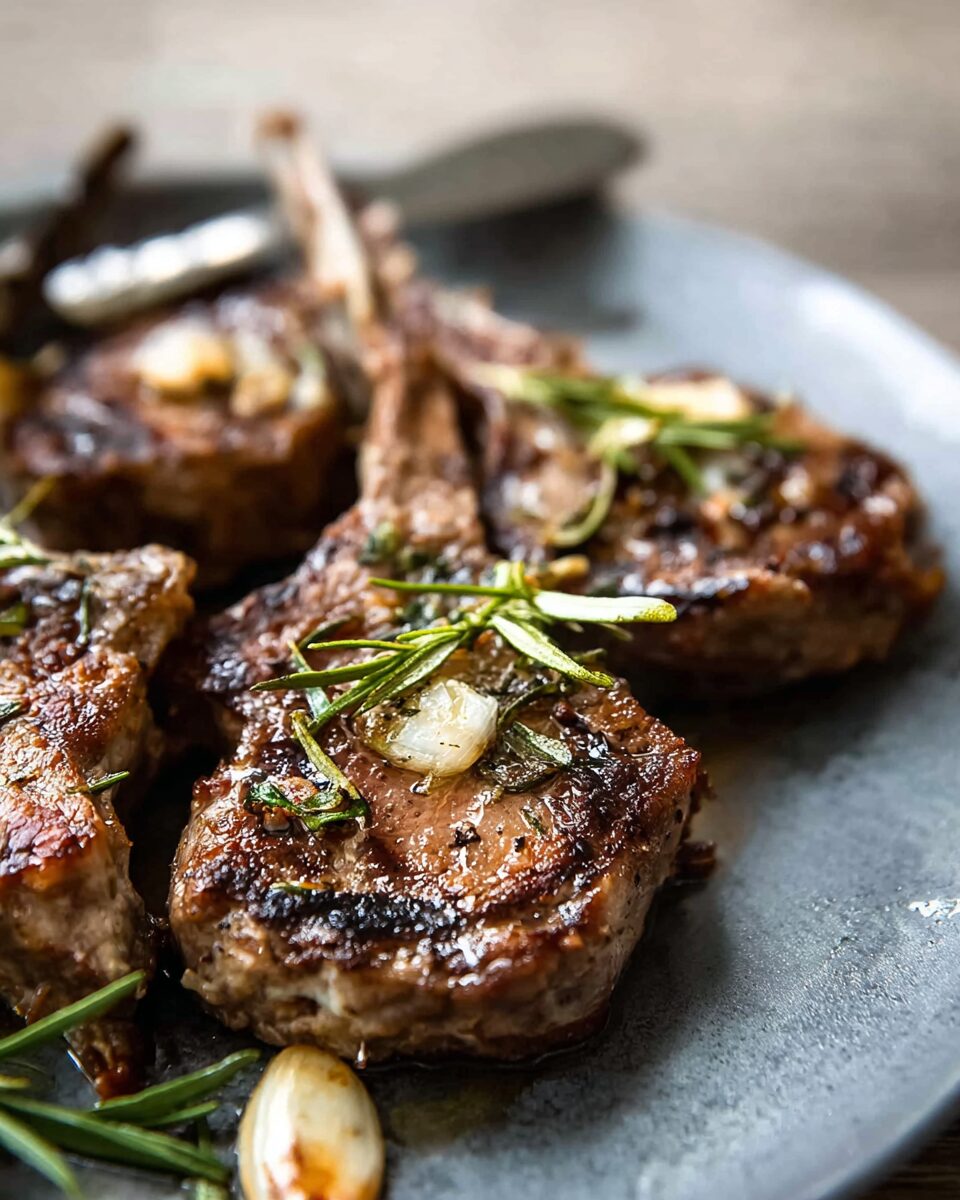 Grilled Rosemary Garlic Lamb Chops
