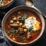 Lamb Shawarma Chickpea Soup