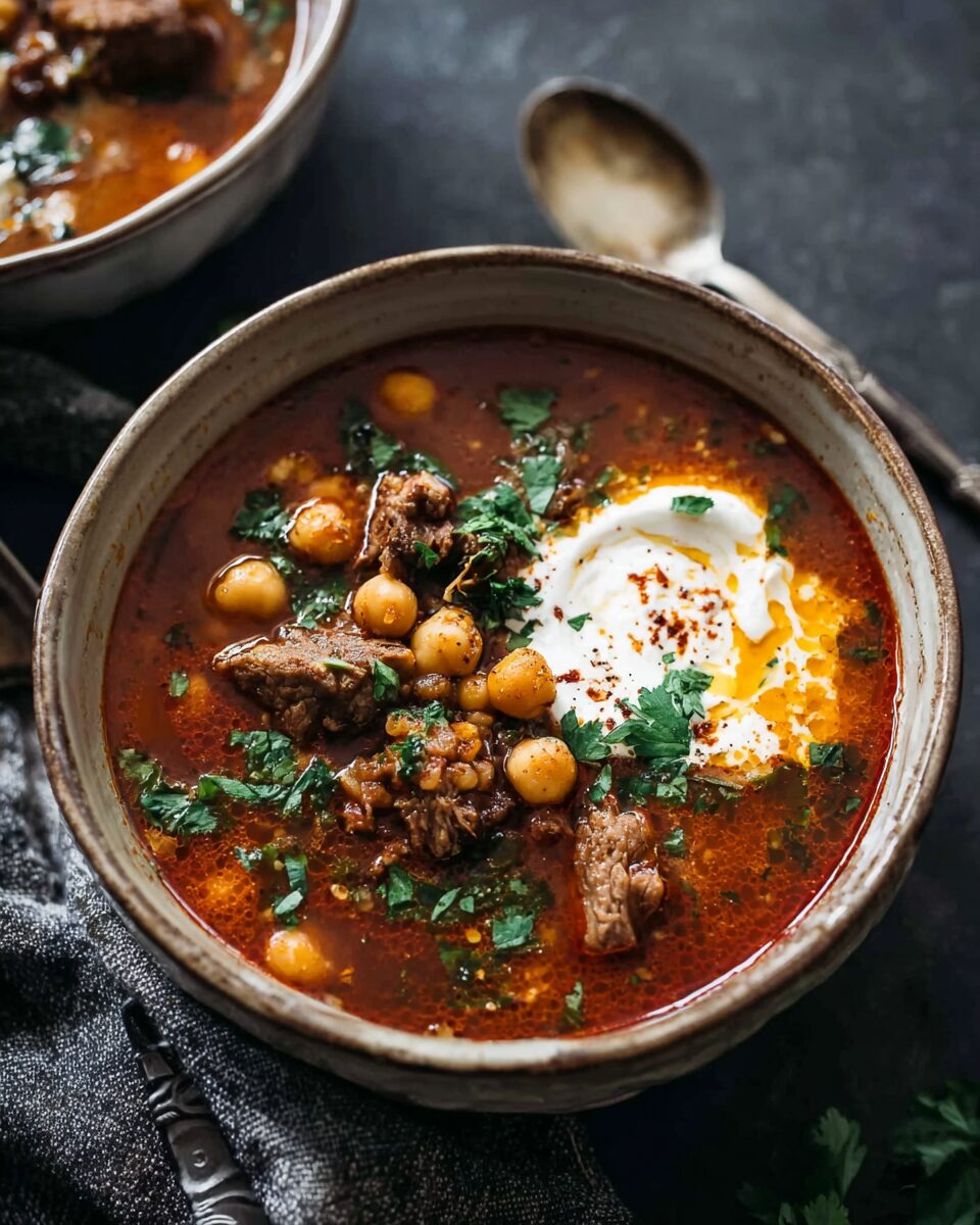 Lamb Shawarma Chickpea Soup