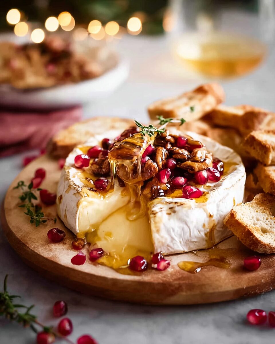 Melty Brie with Pecans, Pomegranate & Maple