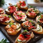 Smoked Salmon with Dill Cream Cheese Crostini