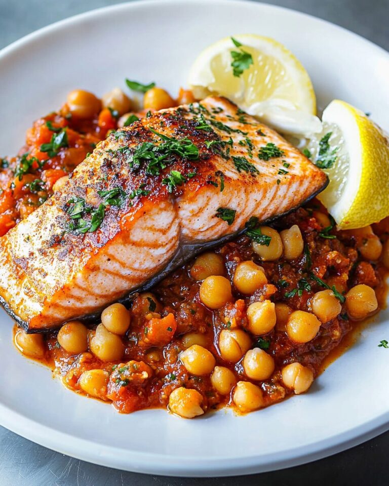 Crispy Salmon with Spicy Chickpea Ragu