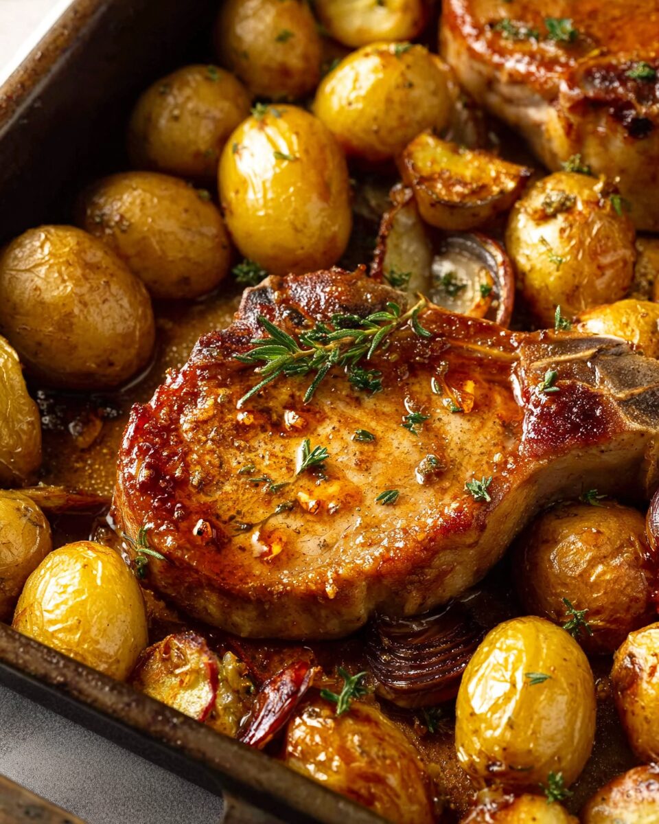 Oven-Baked Pork Chops with Potatoes