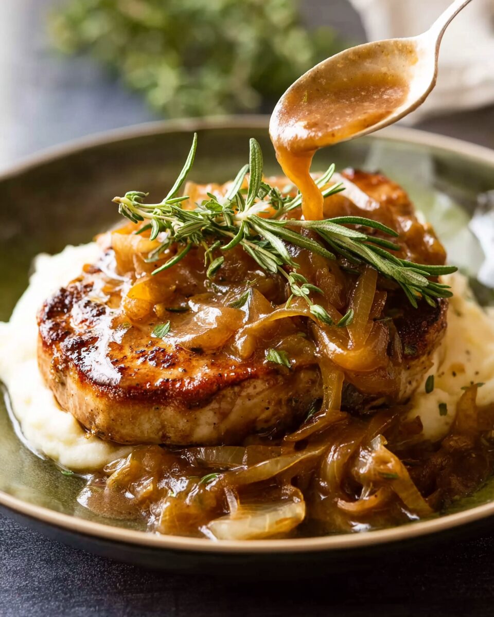 French Onion Smothered Pork Chops